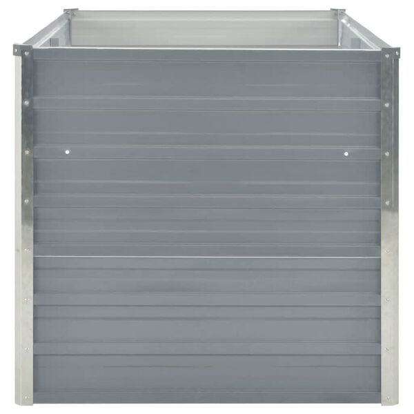 vidaXL puķu kaste, 160x80x77 cm, pelēks, cinkots tērauds