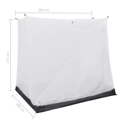 vidaXL universāla iekšējā telts, pelēka, 200x180x175 cm