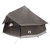vidaXL Tipi telts ar jumtu Brūna pelēka 400 x 400 x 250 cm