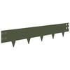 vidaXL Zāliena Apmale 10 pcs 100 x 20 cm Tērauds Olīvu zaļ&scaron;