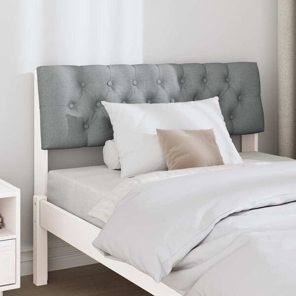 vidaXL Mīkstināts gultas galvgalis Gai&scaron;i pelēks 100 cm