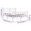 vidaXL gultas rāmis ar galvgali, divvietīgs, masīvkoks