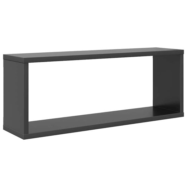 vidaXL kuba formas sienas plaukti, 6 gab., pelēki, 60x15x23 cm