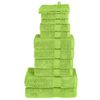 vidaXL dvieļu komplekts, SOLUND, 12 gab., zaļi, 600 gsm