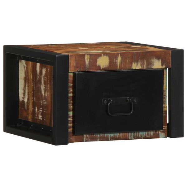 vidaXL Nakts skapis Daudzkrāsains 40x35x25 cm Reģenerēts masīvkoks