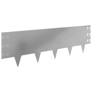 vidaXL Zāliena Apmale 10 gab. 100 x 30 cm Tērauds Sudraba