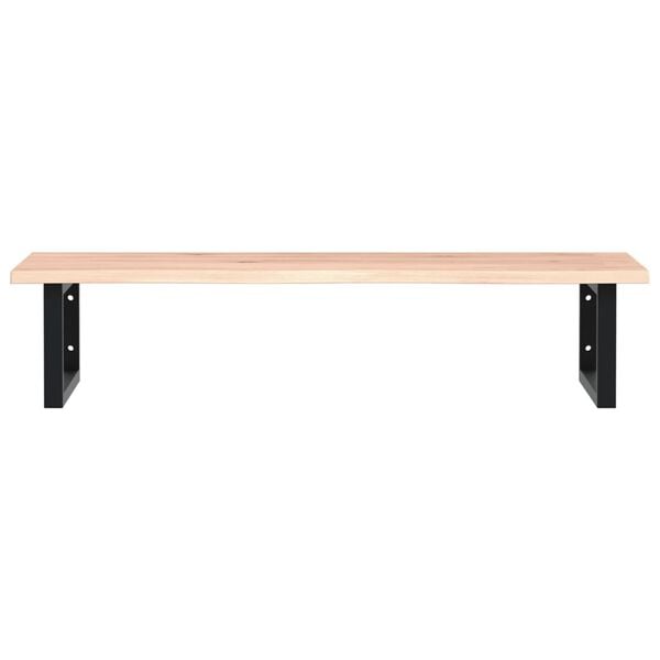 vidaXL izlietnes plaukts, stiprināms pie sienas, tērauds, ozola koks