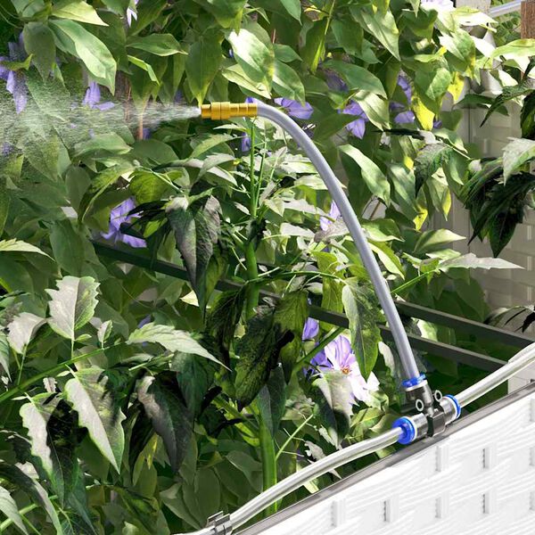 vidaXL Dārza stādītājs 4 pcs Balts Tērauds