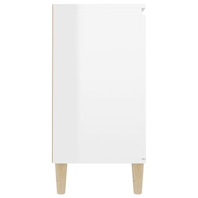 vidaXL kumode, 103,5x35x70 cm, spīdīgi balta, kokskaidu plāksne