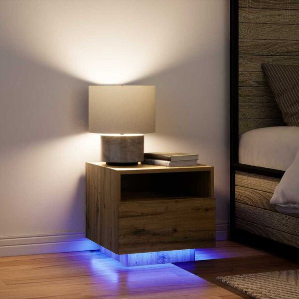 vidaXL Nakts skapītis Artisānā ozols 40 x 39 x 37 cm Inženierijas koks