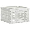 vidaXL 4 paneļu suņu rotaļu laukums Balts 63 x 63 x 40 cm Plastmasa
