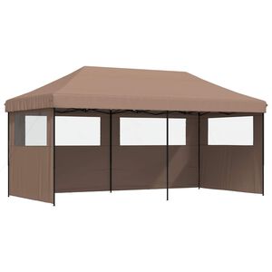 vidaXL Balles telts 292 x 580 x 315 cm Brūna Oksforda audums