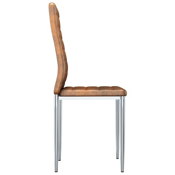 vidaXL Ēdamkrēsli 2 pcs Brūna 41.5 x 48 x 99 cm