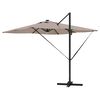 vidaXL Roma Parasol Pelēkbrūna 286 x 285 x 270 cm