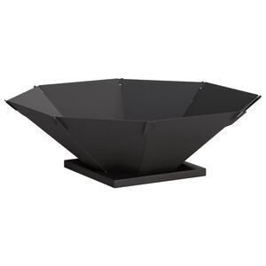 vidaXL Uguns bedre Melns 50 x 50 x 15,5 cm Tērauds