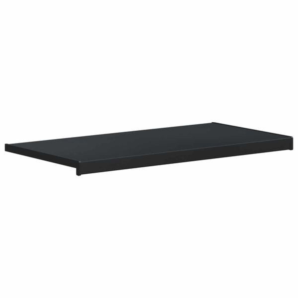 vidaXL Logu palodze Antracīts ar koka tekstūru 80 x 45 x 4,5 cm PVC