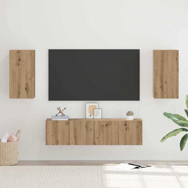 vidaXL TV skapī&scaron;u komplekts 4 pcs amatnieku ozola 30.5 x 30 x 60 cm