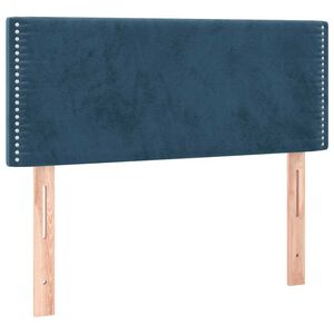 vidaXL gultas galvgalis, 100x5x78/88 cm, zils samts