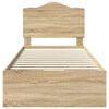 vidaXL Gultas rāmis Sonoma ozols 90 x 200 cm Inženieru koks