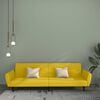 vidaXL 2-vietīga dīvāngulta, dzeltens samts