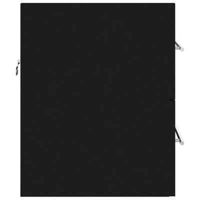 vidaXL izlietnes skapītis, melns, 60x38,5x48 cm, skaidu plāksne