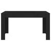 vidaXL virtuves galds, melns, 140x74,5x76 cm, skaidu plāksne