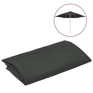 vidaXL saulessarga rezerves audums, antracītpelēks, 300 cm