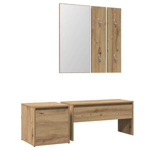vidaXL Priek&scaron;nama mēbeļu komplekts Artisan Oak Engineered Wood