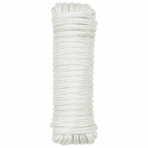 vidaXL Laivu virvju 10 mm 6 m Balts Poliesters