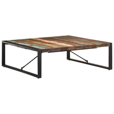 vidaXL kafijas galdiņš, 120x120x40 cm, pārstrādāts masīvkoks