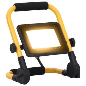 vidaXL LED prožektors ar rokturi, 30 W, silti balta gaisma