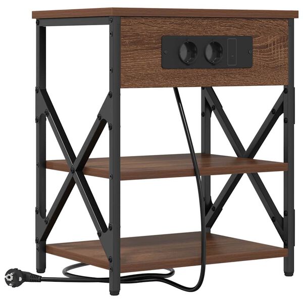 vidaXL Nakts skapītis Brūns ozols 41 x 31 x 51 cm Inženierijas koks