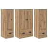 vidaXL Augstais skapītis 3 pcs Artisānā ozols 132 x 35,5 x 103,5 cm