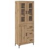 vidaXL Augstais skapītis 2 pcs Artisānā ozols 69,5 x 34 x 180 cm