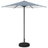 vidaXL Dārza parasols ar pamatu 230 x 230 cm Poliesters Taisnstūra