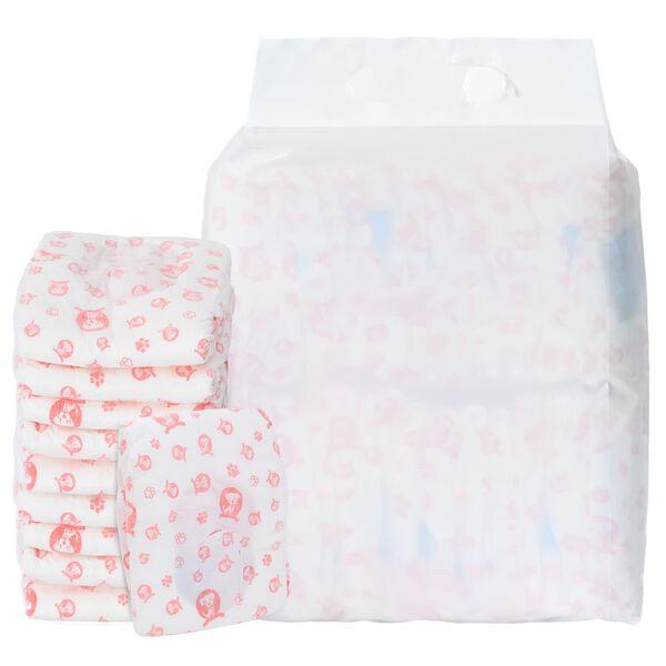 vidaXL Vienreizējās lieto&scaron;anas suņu autiņbikses mātītēm 50 pcs Balts M