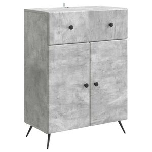 vidaXL Puse Betona pelēks 66 x 34,5 x 90 cm Inženierijas koks