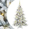 vidaXL Mākslīgā Saliekamā Ziemassvētku Egle su 300 LED Balts 180 cm