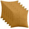 vidaXL Spilvenu pārvalks 6 pcs ALMELO Dzeltena 40 x 40 cm kordurojs