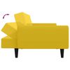 vidaXL 2-vietīga dīvāngulta, dzeltens samts