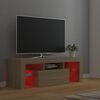 vidaXL TV galdiņ&scaron; ar LED lampiņām, 120x35x40 cm, ozolkoka krāsā