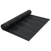 vidaXL augsnes pārsegs, PP, 2x5 m, melns