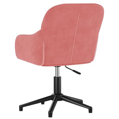 vidaXL biroja krēsls, rozā samts