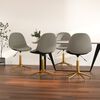 3086127 vidaXL Swivel Dining Chairs 4 pcs Light Grey Velvet(2x333517)