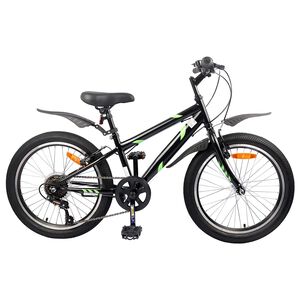 vidaXL Bērnu Velosipēds 20 Collas 6-Speed 6-11 gadu vecumam Melna