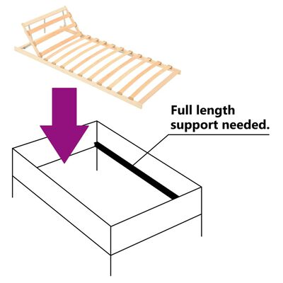 vidaXL gultas redeles, 13 līstītes, regulējams galvgalis, 80x200 cm