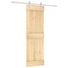 vidaXL Slīdo&scaron;ās durvis 70 x 210 cm Cieta priedes koks (neapstrādāts)
