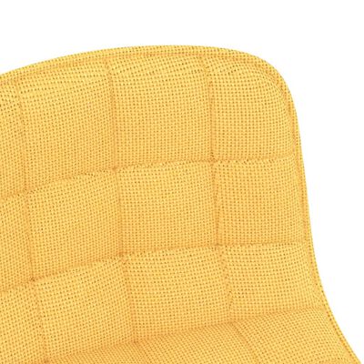 vidaXL grozāmi virtuves krēsli, 2 gab., dzeltens audums