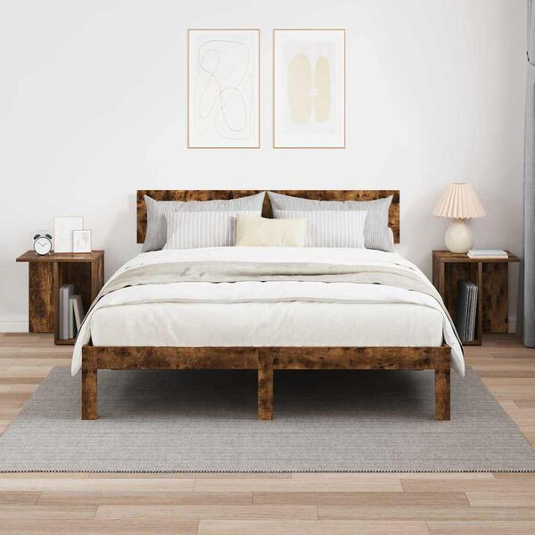 vidaXL Papildu galdiņ&scaron; 2 pcs Dūmaka ozols 37 x 32 x 40 cm