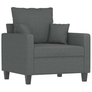 vidaXL atpūtas krēsls, tum&scaron;i pelēks, 60 cm, audums
